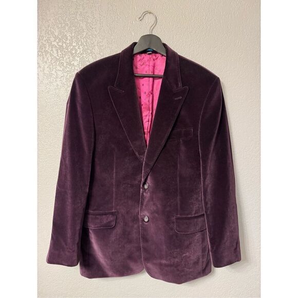 Boden Men’s Purple Velvet Blazer Jacket Size 40R - Picture 1 of 3